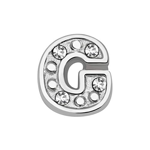 Quiges Floating Living Memory Charm Alpahbet Silver Plated... - Bijoux & Montres Amazon Royaume-Uni à 1.99€