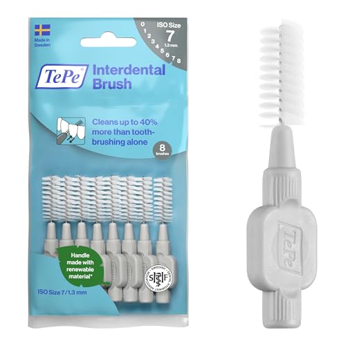TePe Interdental Brush, Original, Grey, 1.3mm/ISO 7, 8pcs... - Beauty & Fragrances Amazon UK à 3.50€