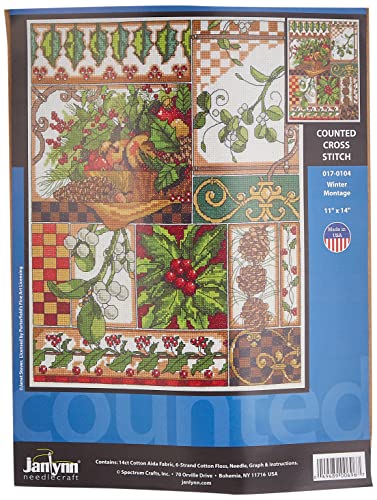 Janlynn Kreuzstich-Set, 14-fädig, Wintermontage, 27,9 x... - Maison & Cuisine Amazon Allemagne à 23.24€
