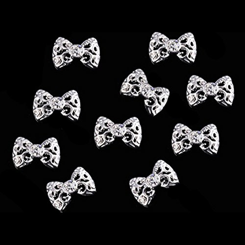 10pcs 3D Crystal Rhinestone Alloy Bow Tie Nail Art... - Bricolage & Outils Amazon Royaume-Uni à 1.57€