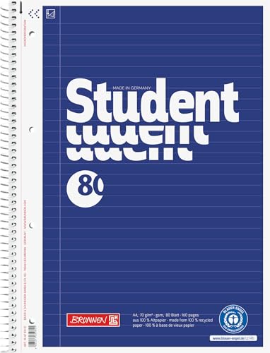 Brunnen Student – 106783101 Bloc de notas/Collegeblock... - Fournitures Bureau en promo à 4.77€
