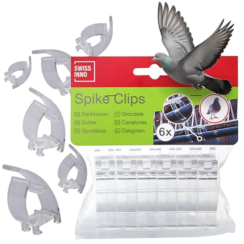 SWISSINNO Clips Gouttière pour Pics Anti-Pigeons – Fixation... - Bricolage & Outils Amazon France à 5.99€