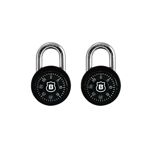 Brinks 174-49204 Dial Combination Padlock (2-Pack), 48mm - Maison & Cuisine en promo à 4.61€