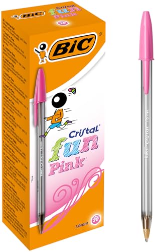 BIC Cristal Fun Stylos-Bille Pointe Large (1,6 mm)... en promo à 2,53€ (-80%) sur Amazon FR