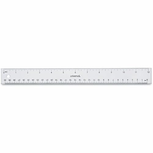 Universal-Acryl Kunststoff Lineal, 30,5 cm klar, 12 ct - Bon plan à 12.09€