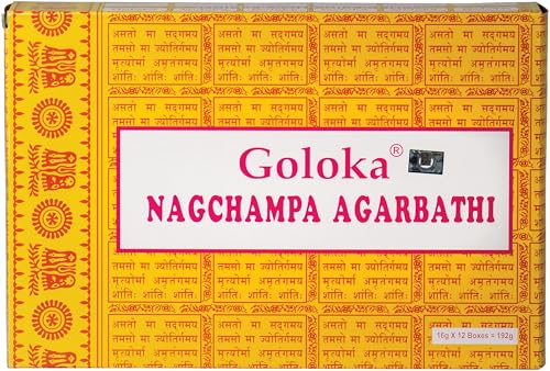 GOLOKA Nag Champa Räucherstäbchen, 16 g per Pkg - 1 x 16g - Bon plan à 1.29€