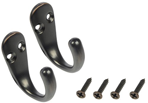 Dorman Hardware 4-1760 Two Coat Hooks Small Single, Bronze - Home & Kitchen Amazon UK à 7.24€