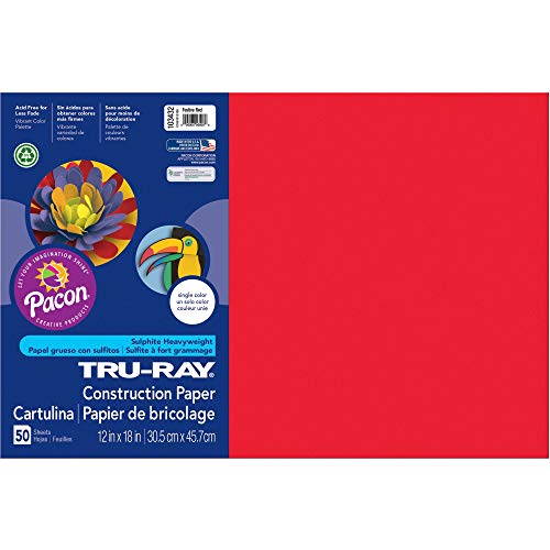 PACON CORPORATION TRU RAY 12 X 18 FESTIVE RED 50 SHT (Set... - Fournitures Bureau Amazon Royaume-Uni à 19.74€