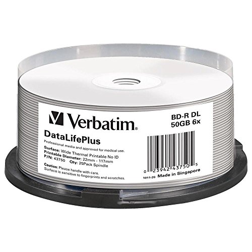 Verbatim BD-R DL 50GB 6X, 25 Pack Thermal Print., Spindle... en promo à 50,41€ (-38%) sur Amazon FR