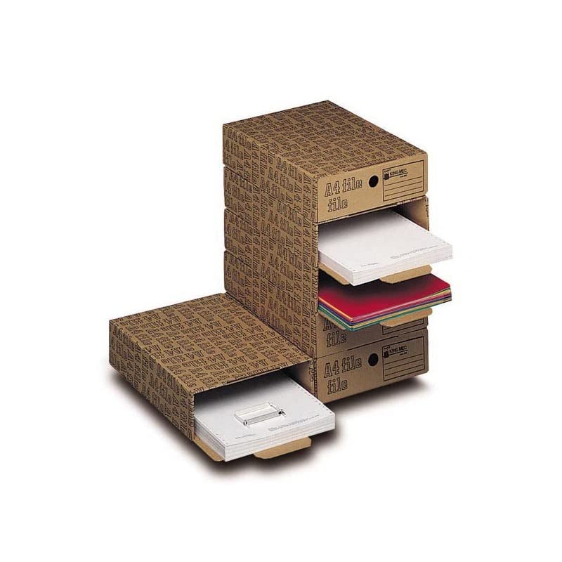 KING MEC A4 File Scatola Archivio Modulare - Avana - 1... - Animalerie Amazon Italie à 4.07€
