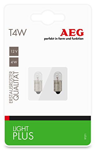 AEG Automotive 97271 Glühlampe Light Plus T4W, 2er Set - Home & Kitchen Amazon Germany à 2.39€