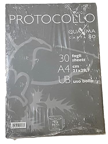 Pigna 93216 Fogli Protocollo A4 Quaxima Uso Bollo, 30... - Fournitures Bureau Amazon Italie à 2.00€