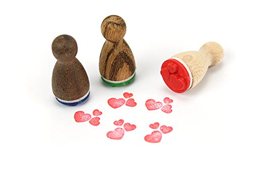 Stemplino Mini timbri – Tre cuori – Diametro 12 mm – Timbro... - Loisirs Créatifs Amazon Italie à 1.95€