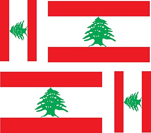 4 x Car Stickers Motorcycle Suitcase of Lebanon Flag... - Auto & Moto Amazon Royaume-Uni à 0.73€