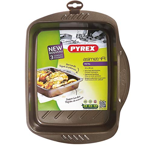 asimetriA Metal Easy-grip rectangular Roaster 25x20 cm - Amazon Royaume-Uni à 9.00€