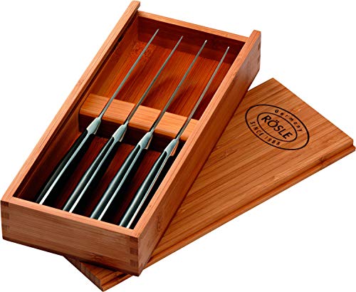 RÖSLE Couteaux à steak set de 4, avec lame aiguisée en... - Bricolage & Outils Amazon France à 31.52€