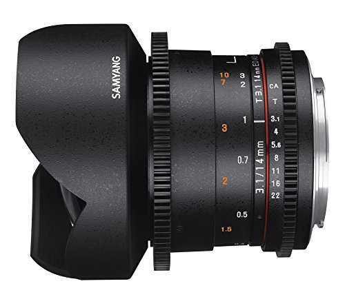 Samyang 14 mm T3.1 VDSLR II Manual Focus Video Lens for... - High-Tech & Électronique Amazon Royaume-Uni à 90.85€