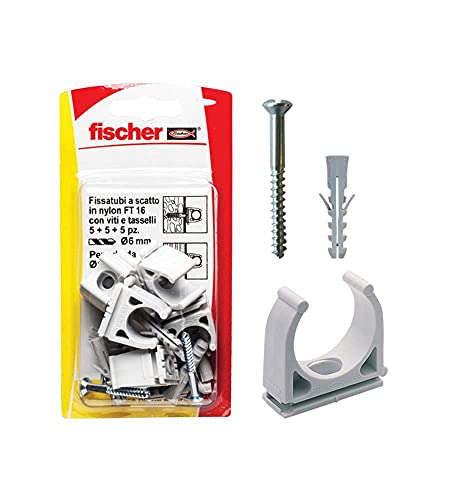 Fischer Clip fissatubo FT 16 K - Bricolage & Outils Amazon Italie à 2.49€