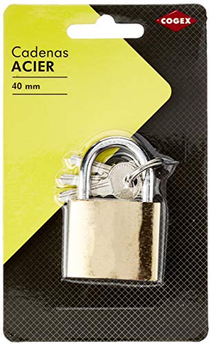 Cogex 80027 Padlock Steel 40 mm, Gold - Maison & Cuisine Amazon Royaume-Uni à 2.24€