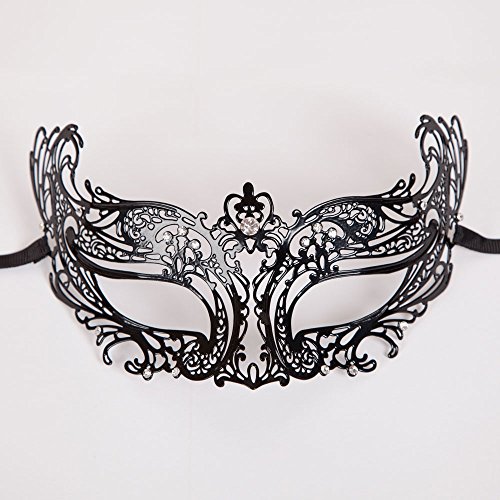 Metal L/Cut Eye Mask - Matt Black / Diamantes - Mode & Vêtements en promo à 6.79€
