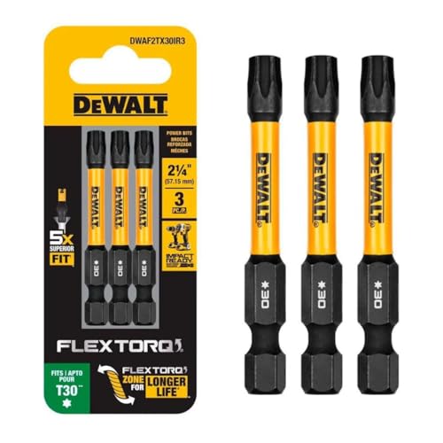 TORX T30 Impact Ready de 2.25 pulgadas, paquete de 3 - Bricolage & Outils Amazon Espagne à 32.56€