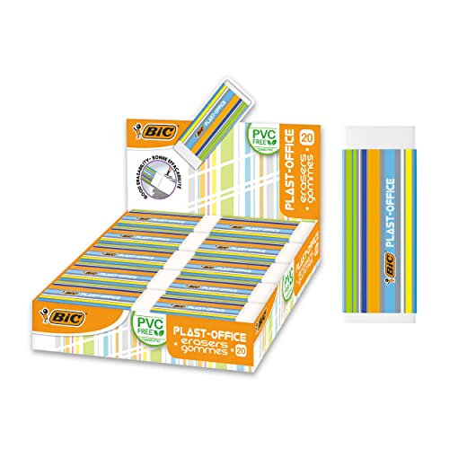 BIC Radierer Plast â€“ Plastic, Display Box of 20) - High-Tech & Électronique en promo à 6.62€