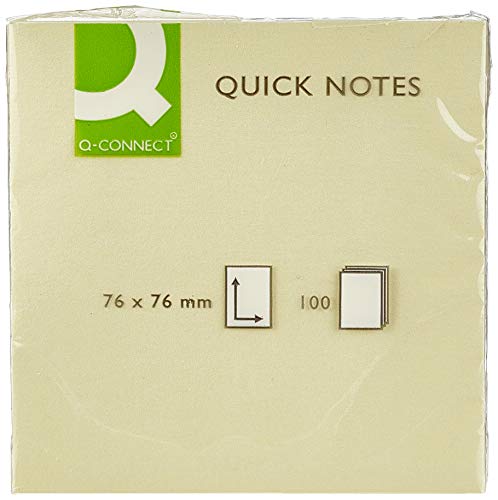 Q-Connect Sticky Note Pad 76x76mm 100 Sheets - Home & Kitchen Amazon UK à 1.32€