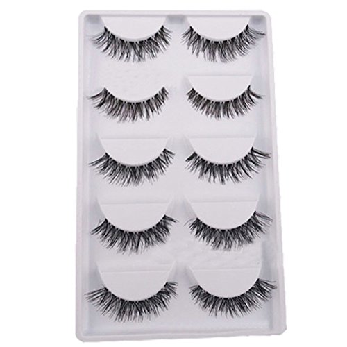 Bluelans® 5 Pairs Soft Long Black Cross False Eyelashes... - Beauté & Parfums Amazon Royaume-Uni à 1.57€