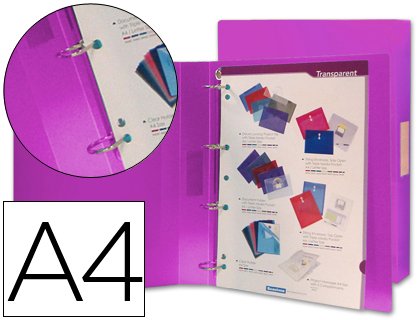 Liderpapel CA62 - Carpeta con 4 anillas, A4, color violeta - Home & Kitchen Amazon Spain à 3.55€