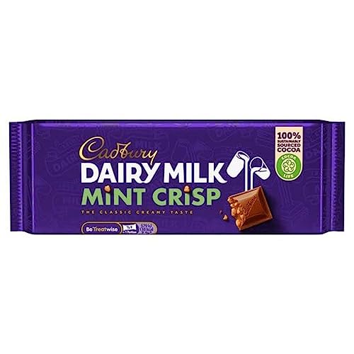 Cadbury Dairy Milk Mint Crisp Bar, 54 g - Épicerie en promo à 1.85€