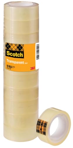 Scotch Ruban Adhésif Transparent - 10 rouleaux (15 mm x 10... - Office Supplies Amazon France à 2.99€