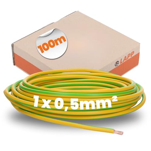 Lapp Cable PVC Cable H05V-K 1 x 0.5 mm² 100 m Green/Yellow... - Home & Kitchen Amazon UK à 17.24€