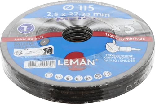 Leman 113049.05 Lot de 5 Disques de tronçonnage pour métal... - DIY & Tools Amazon France à 5.59€