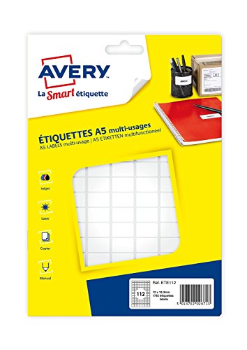 Avery 1792 blanco etiquetas 12 * 18.3 mm - Amazon Espagne à 3.30€