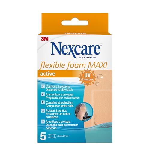 Nexcare Flexible Foam MAXI Active, 50 mm x 101 mm, 5/Pack - Auto & Moto Amazon Espagne à 5.49€