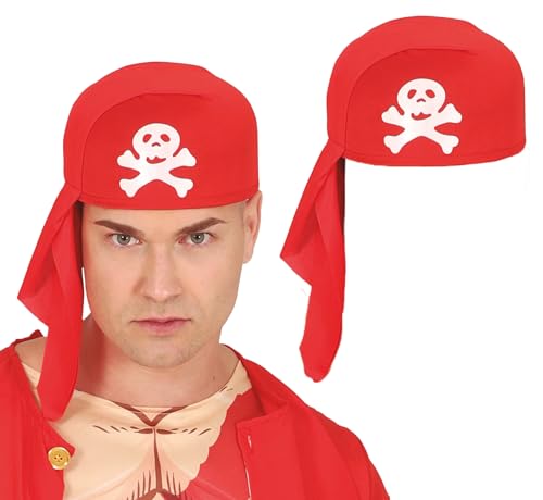 Guirca - 13949 Chapeau de pirate, couleur rouge/noir, - Nouvelle promo Amazon à 4.99€