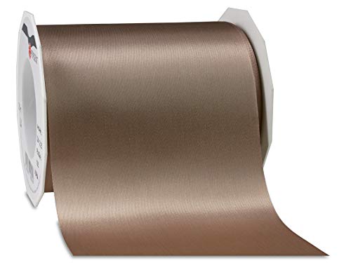 Präsent - Adria Satin Ribbon Taupe 112 mm Width, 25 m Length - Loisirs Créatifs Amazon Royaume-Uni à 12.41€