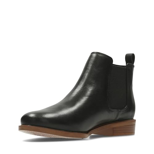 Clarks Taylor Shine, Botas Chelsea Mujer, Black Leather... - Amazon Espagne à 46.98€