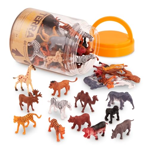 Terra by Battat – 60 Pieces Wild Creatures Tube – Realistic... - Jouets & Jeux Amazon Royaume-Uni à 7.49€