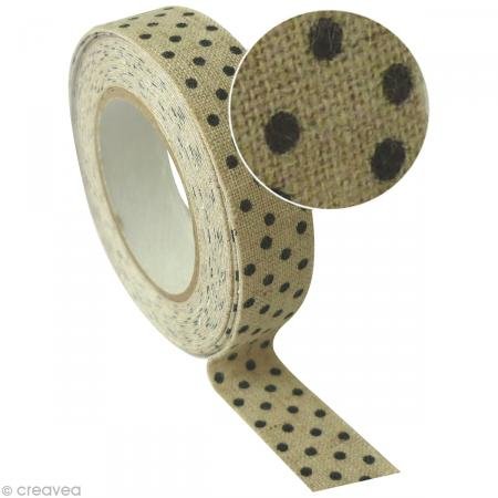 Masking tape lin à pois 17mmx2.5m - Sports & Fitness Amazon France à 1.70€