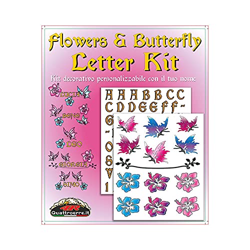 4R Quattroerre.it Kit Lettres Adhésives Fleurs et Papillons en promo à 6,30€ (-18%) sur Amazon FR