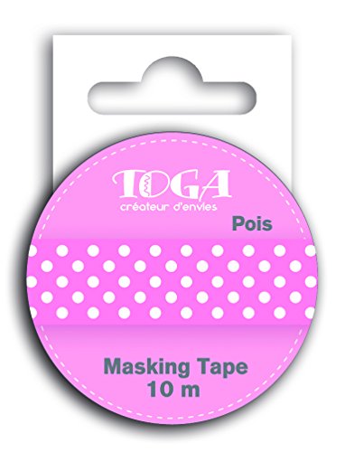 Toga MT30 Masking Tape Pois Washi, Bianco/Rosa, 5,5 x 7 x... - Sports & Fitness Amazon Italie à 3.20€