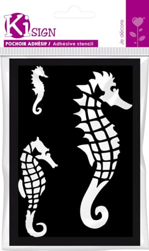 Pochoir adhésif - Hippocampe - 7x10 cm - Ki-Sign - Loisirs Créatifs Amazon France à 1.63€
