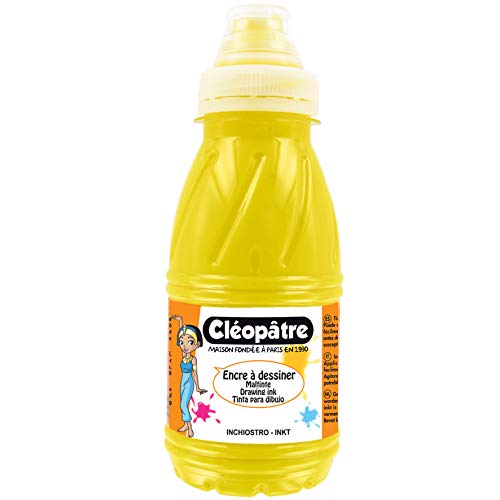 CLEOPATRE - Encre à Dessiner Jaune Doré 250 ml - Loisirs Créatifs Amazon France à 4.31€