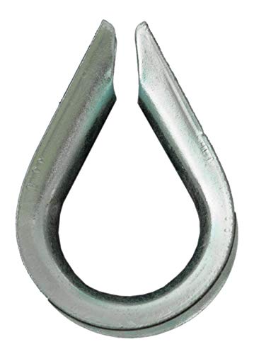Cosse coeur pour courroie zinguées en acier zingué.