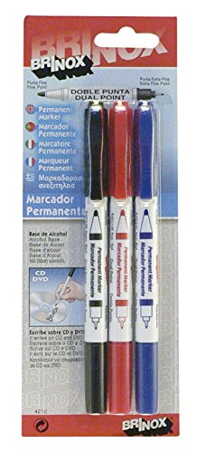 Brinox B421200 - Marcador permanente de doble punta, color... - Amazon Espagne à 4.89€