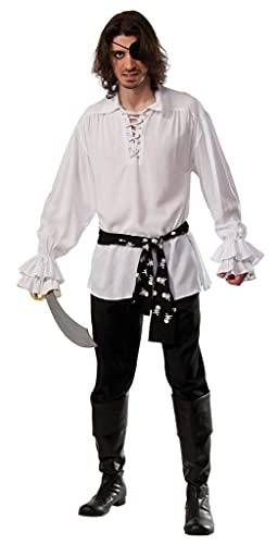 Rubies Adult Pirate Shirt, White, Standard en promo à 30,05€ (-39%) sur Amazon FR