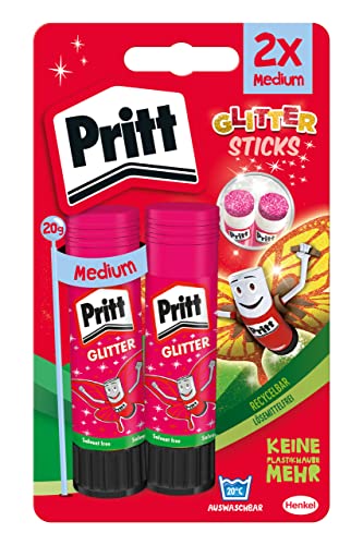 Pritt PPST2 Pinker Klebestick auf Blisterkarte, 2 Stück - Nouvelle promo Amazon à 4.33€