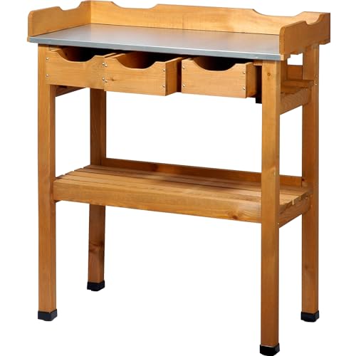 Dobar 29030e table de jardinage pratique avec 3 tiroirs et... - Maison & Cuisine en promo à 116.28€