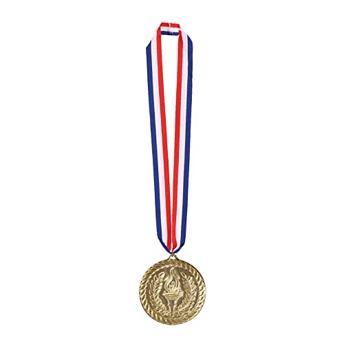 Beistle Médaille avec Ruban, Rouge/Blanc/Bleu/Or, 76,2 cm - Sports & Fitness Amazon France à 8.93€